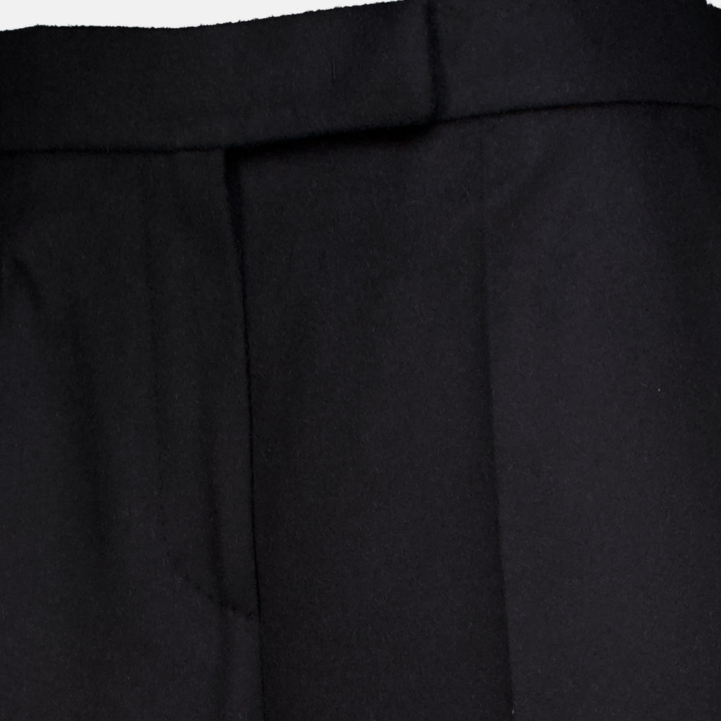 Pantalons Calças Largas Pretas Max Mara Noir Femme