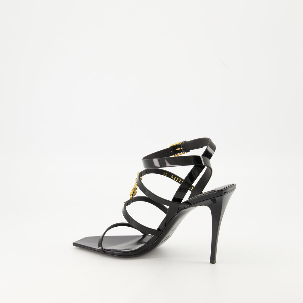 Image de l'article Sandales Cassandra de la marque Saint Laurent pour Femme - Saison Automne-Hiver 2025 - Vue trois quarts arrière droite