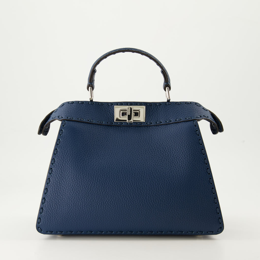 Borse a mano e a spalla Sac Peekaboo ISeeU Petit Fendi Blu Femme