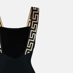 Moda praia Maiô Greca Versace Preto Femme