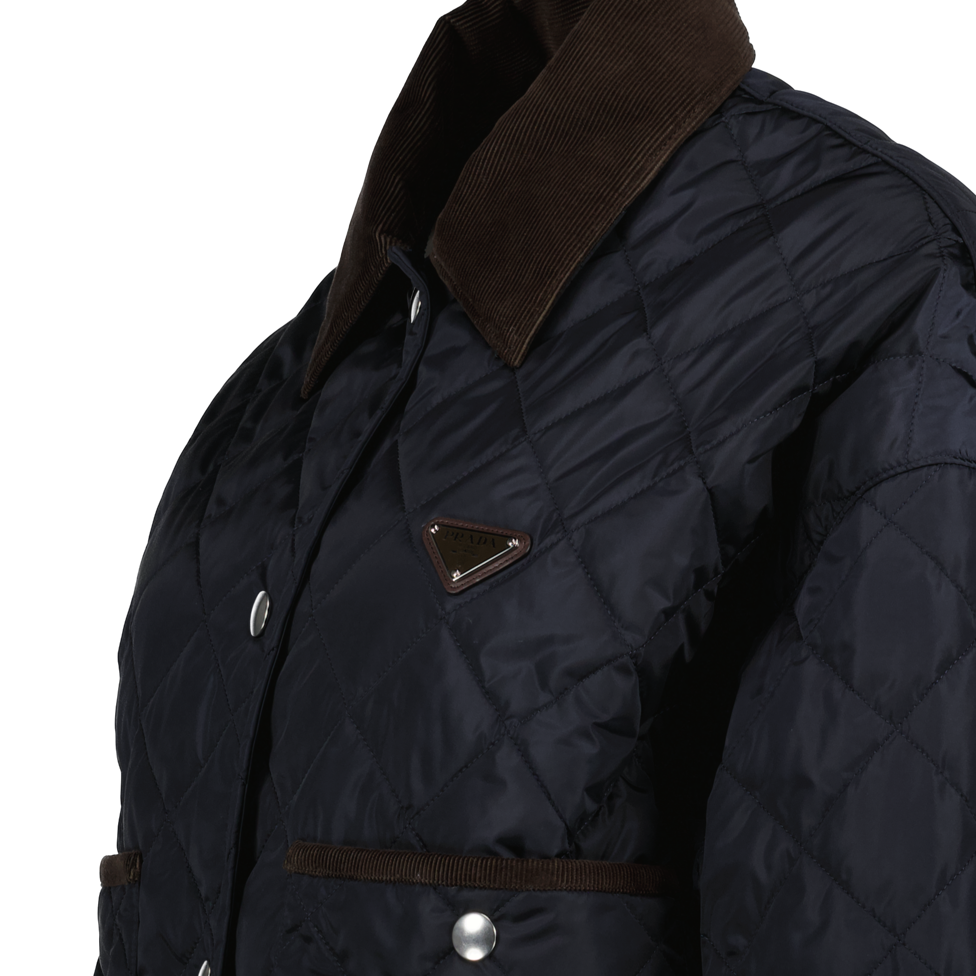 Jacken Veste en Re-Nylon matelassé Prada Dunkelblau Femme