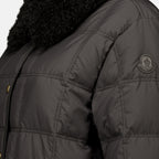 Manteaux Black Swan Gürtel Daunenjacke Moncler Noir Femme