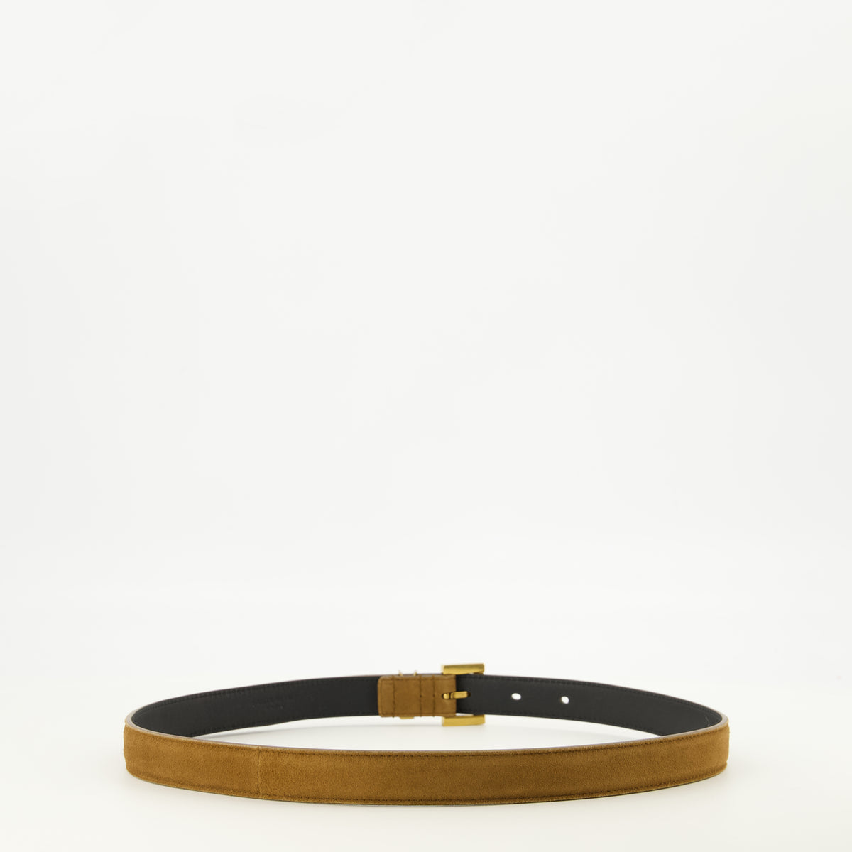 Ceintures Ceinture Cassandre en daim marron Saint Laurent Marron Femme
