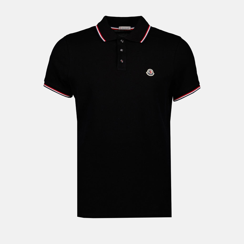 Polos Polo com Várzea Tricolor Moncler Preto Homme