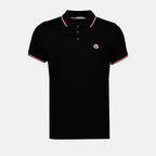 Polos Polo com Várzea Tricolor Moncler Preto Homme