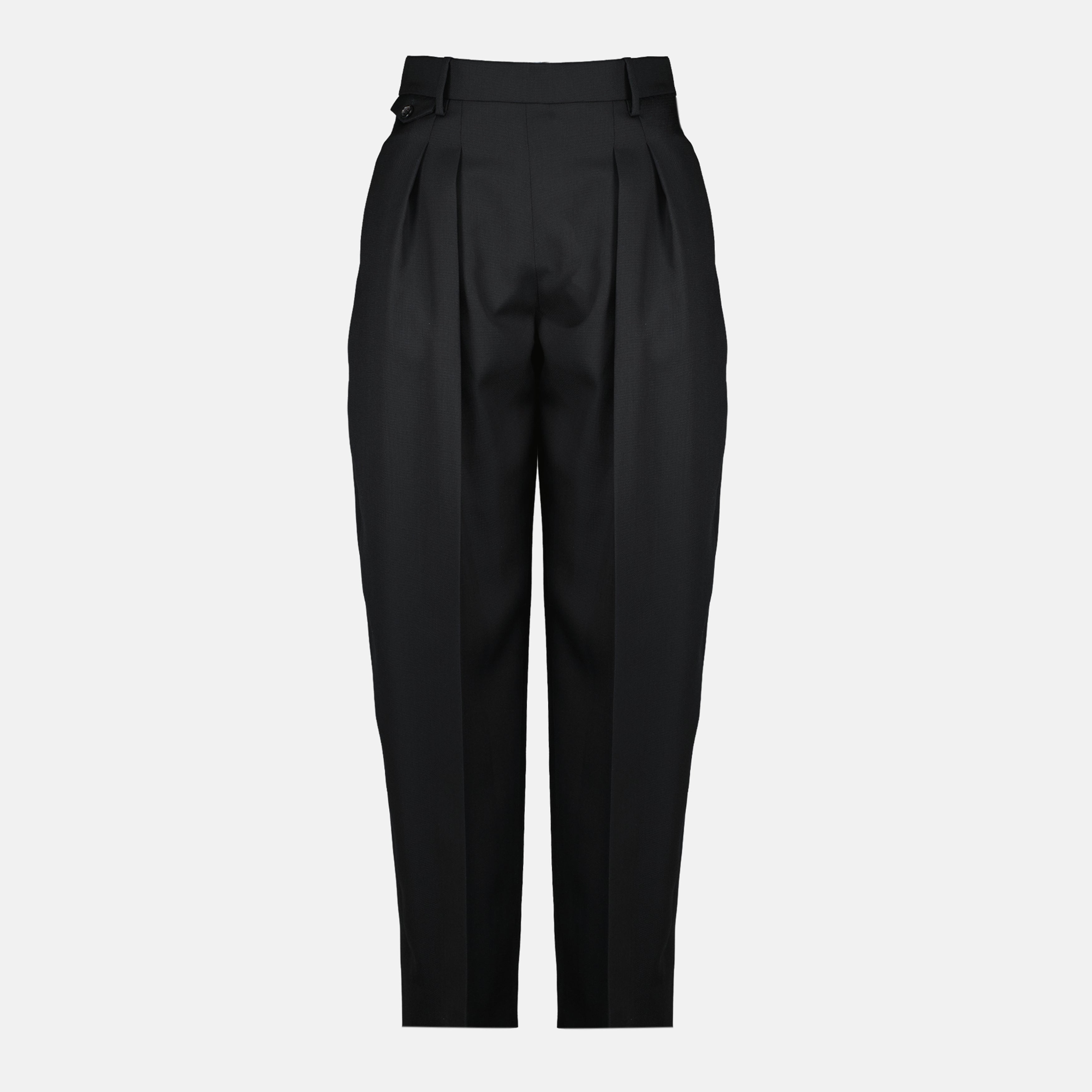 Image de l'article Pantalon Dugan noir de la marque Khaite pour Femme - Saison Printemps-Été 2026 - Vue de Face