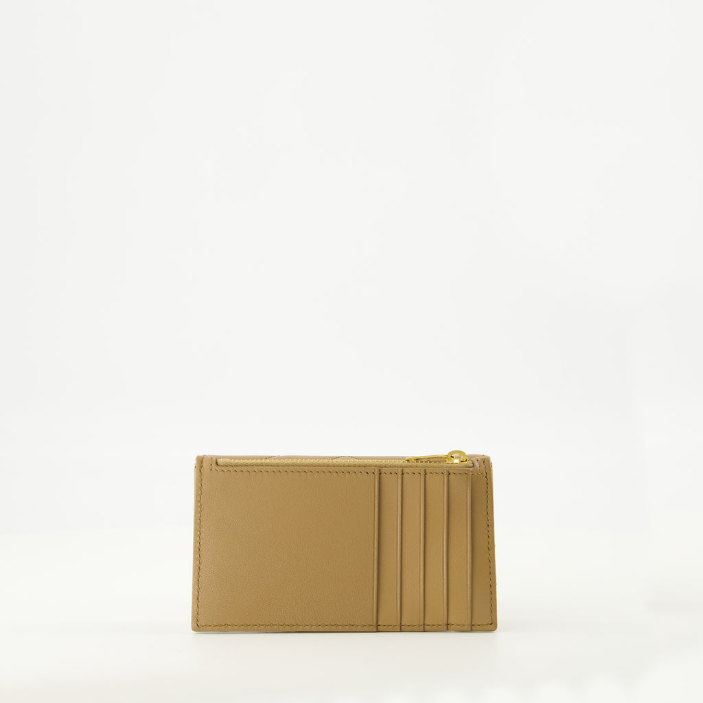 Image of the Cassandre Fragments cardholder from the Saint Laurent brand for Women - Autumn-Winter 2025 - Back View