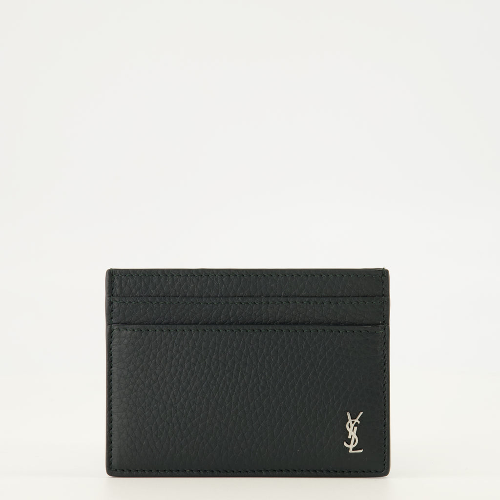 Petite maroquinerie タイニー・カサンドル ダークグリーン カードホルダー Saint Laurent Noir Homme