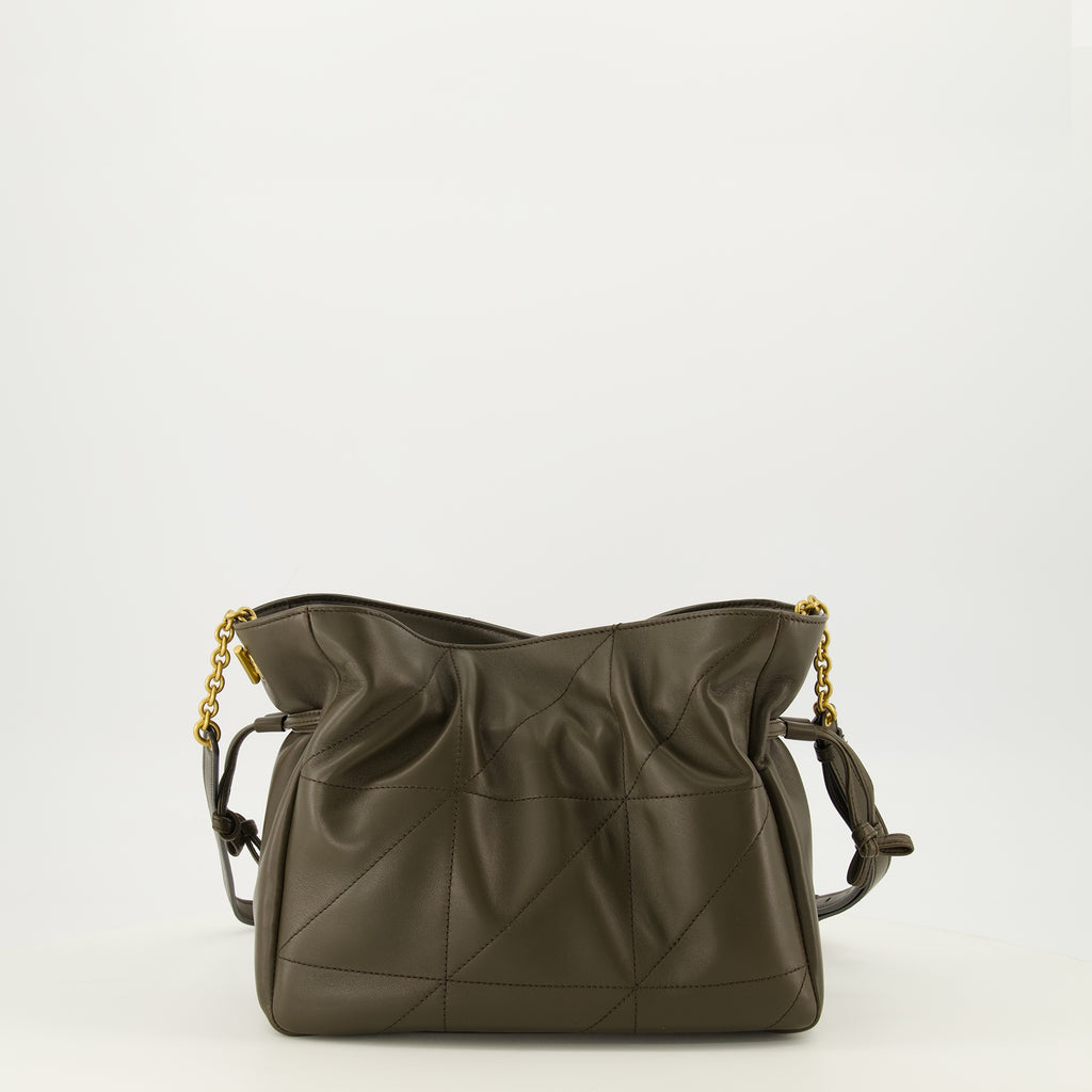 Sacs seau 카키 가죽으로 만든 Jamie 숄더 파우치 백 Saint Laurent Kaki Femme