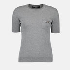T-shirts Haut en cachemire Versace Gris Femme