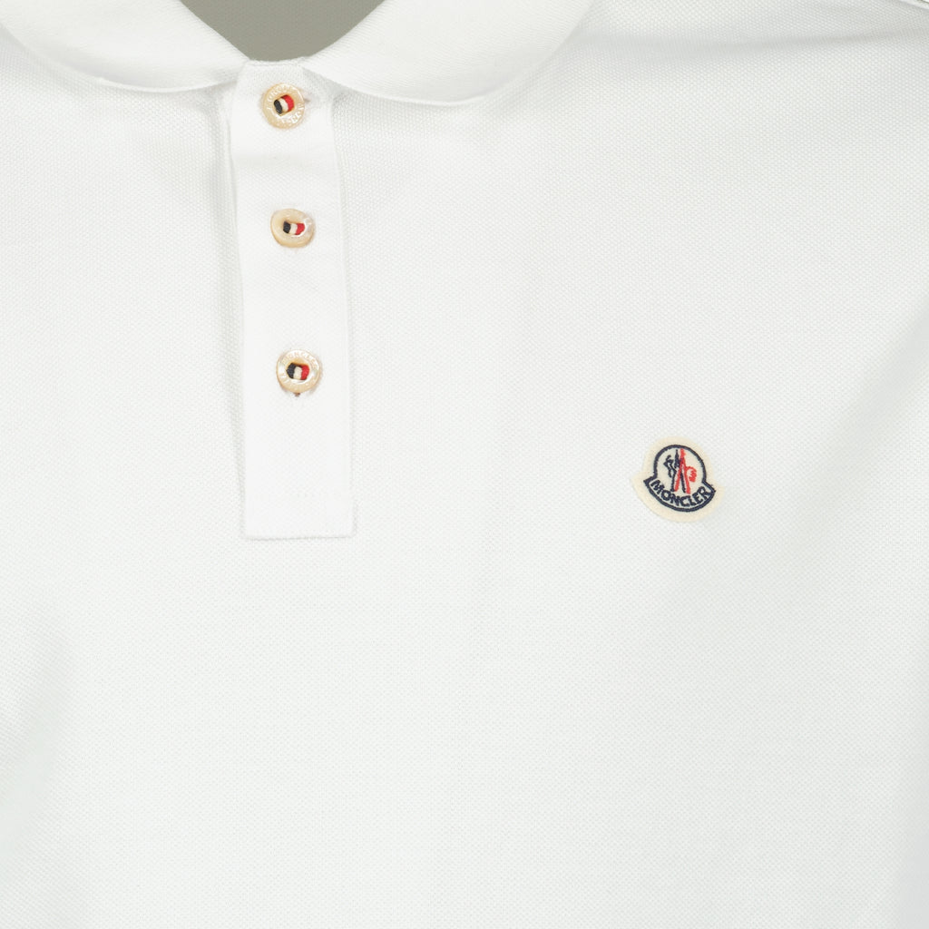 Polo Polo Logo Moncler Bianco Homme