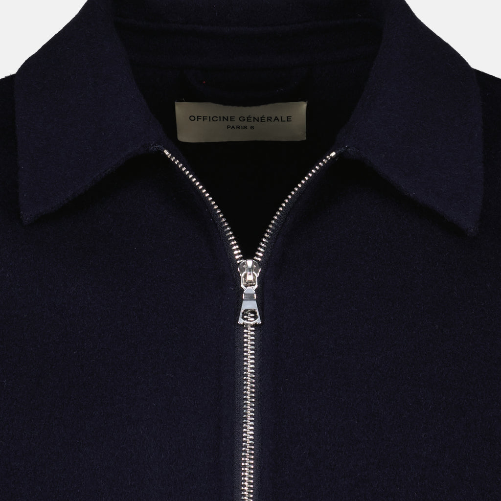 Vestes Veste Mazir en laine Officine Générale Bleu foncé Homme