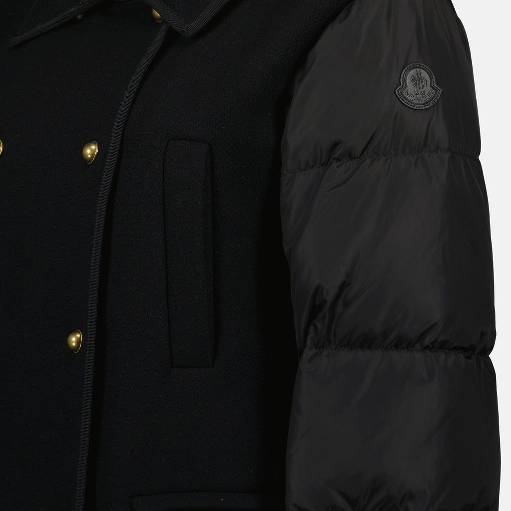 Bild des bi-material Chaillo Mantels der Marke Moncler für Damen - Herbst-Winter Saison 2025 - Detaillierte Ansicht 3