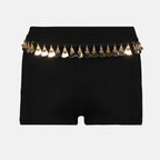 Shorts Short en maille Rabanne Noir Femme