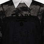 Kleider P3I67R S 231 12BZ f0967 nero+bianco Prada Schwarz Femme