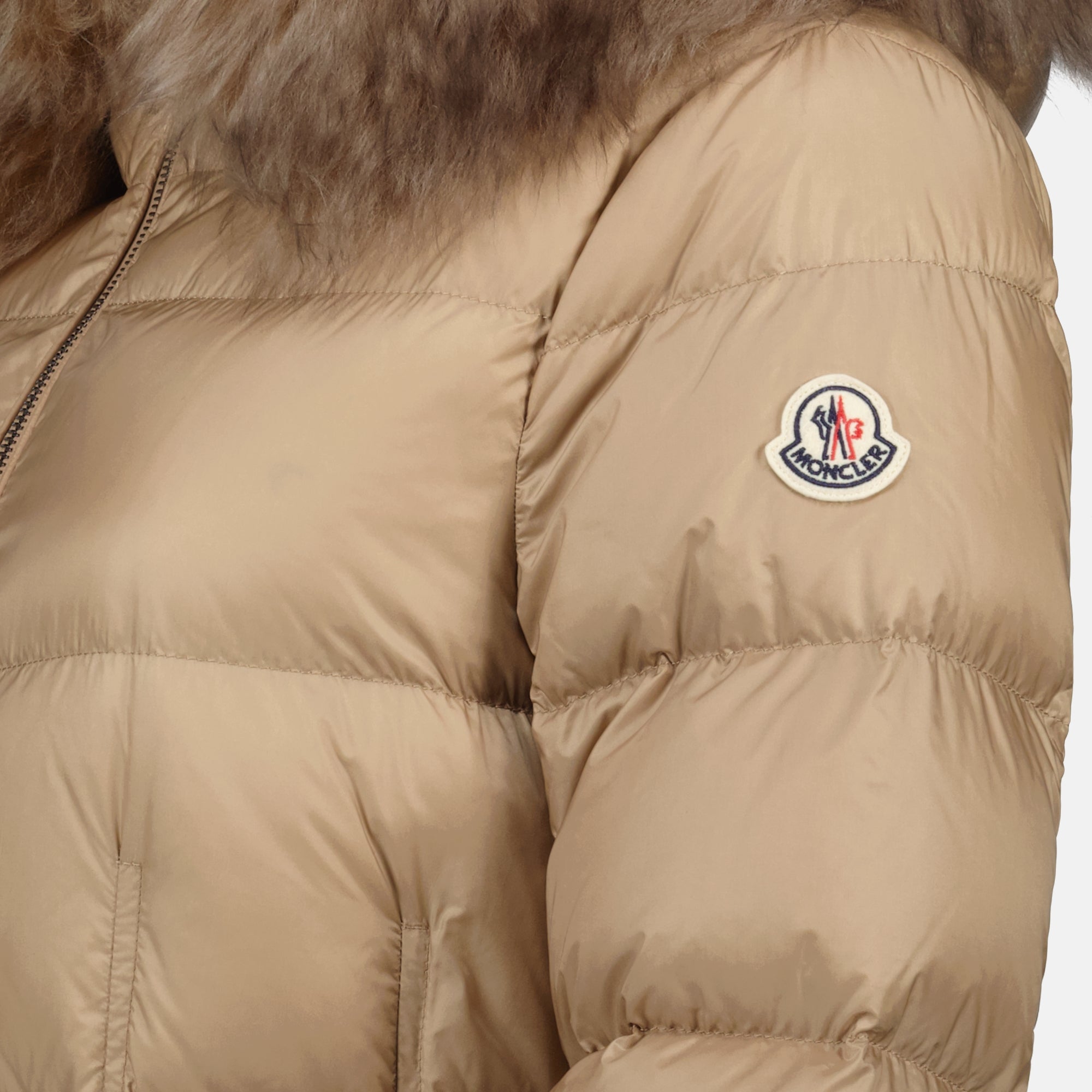 Manteaux Doudoune longue Boedic Moncler Marron Femme