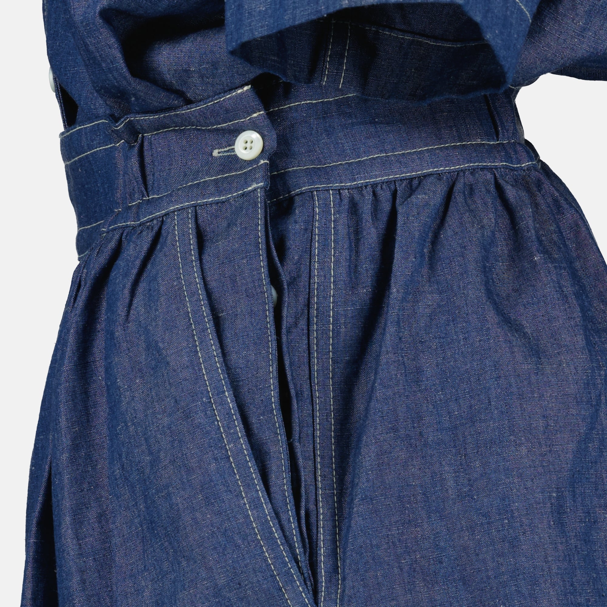 Image of the Prada Women's Blue Denim Jumpsuit - Spring-Summer 2026 - Detailed View_2