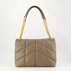 Image de l'article Sac Puffer medium gris de la marque Saint Laurent pour Femme - Saison Printemps-Été 2026 - Vue de Dos