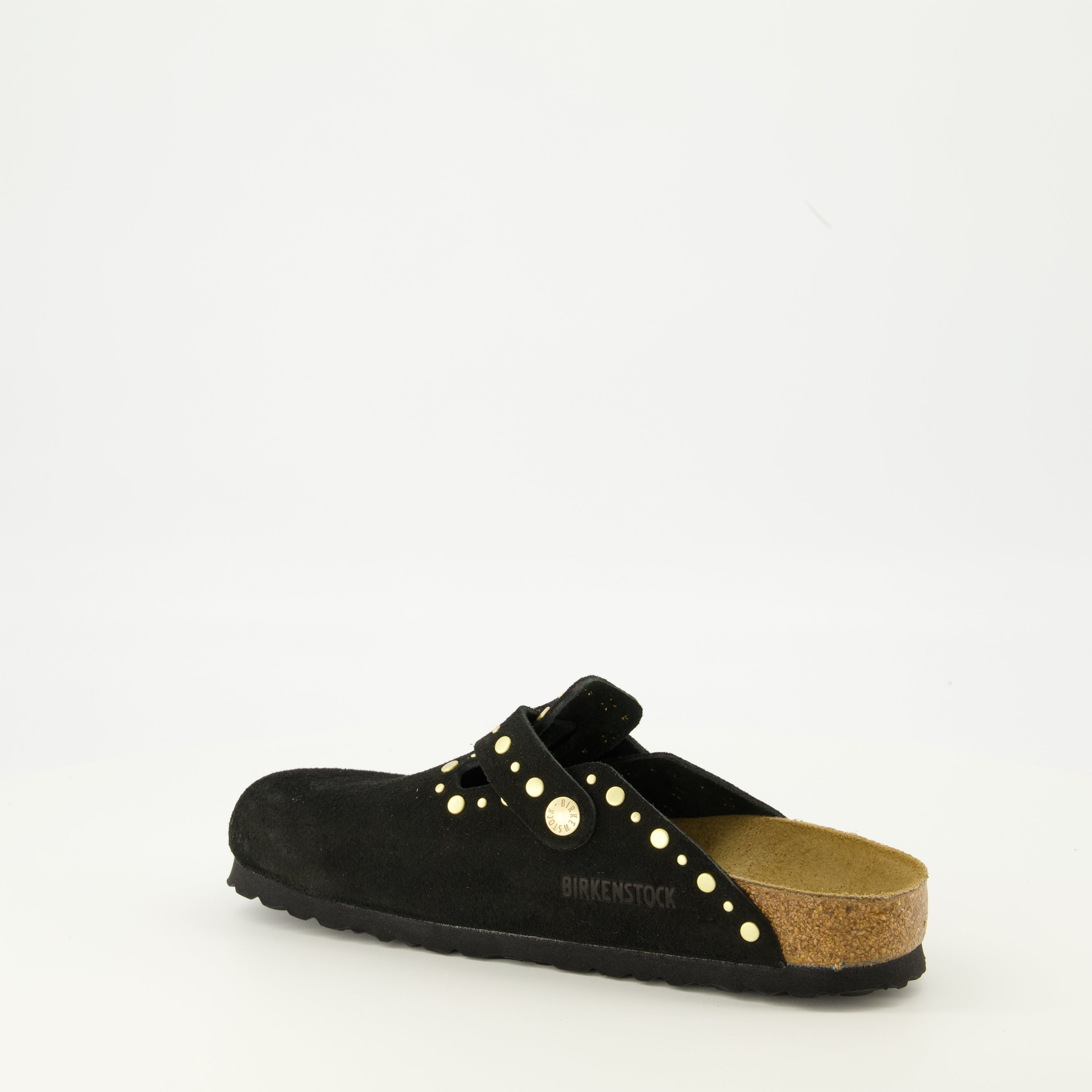 Image de l'article Sandales Boston Rivet de la marque Birkenstock pour Femme - Saison Automne-Hiver 2025 - Vue trois quarts arrière droite