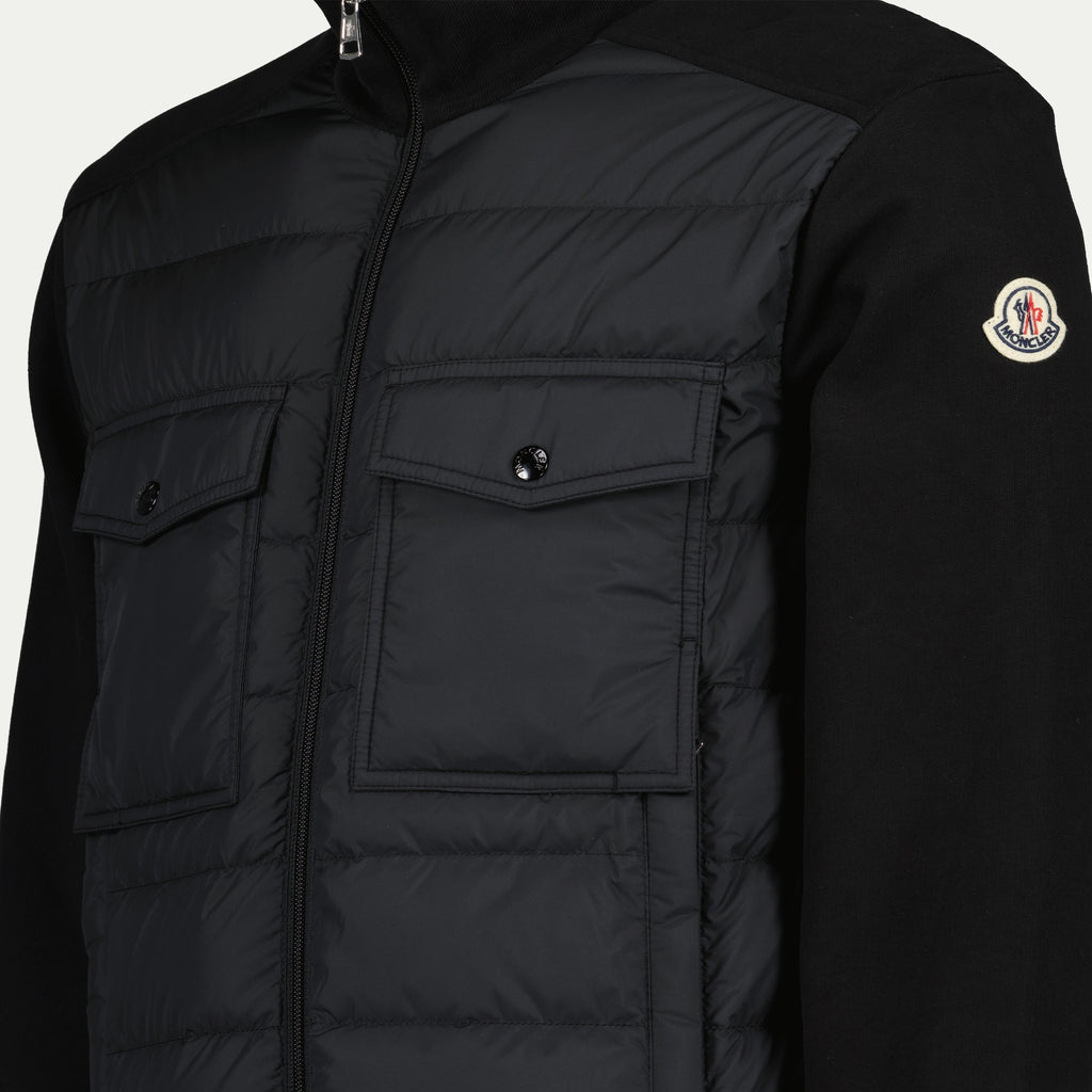 Vestes Veste bi-matière Moncler Noir Homme
