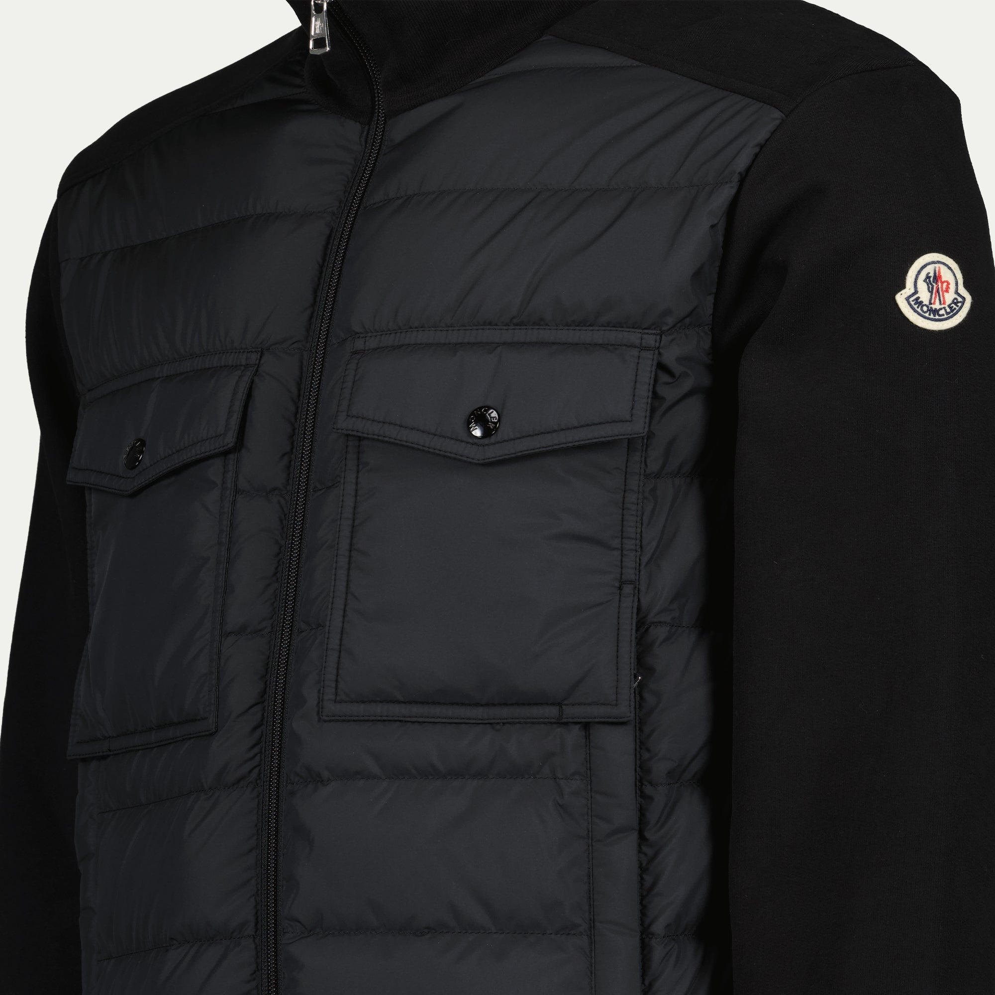 Vestes Veste bi-matière Moncler Noir Homme
