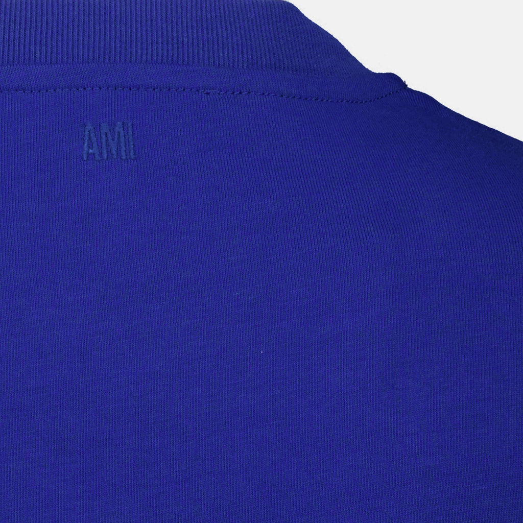 T-shirts Blue Cotton T-shirt Ami PARIS Bleu Unisexe