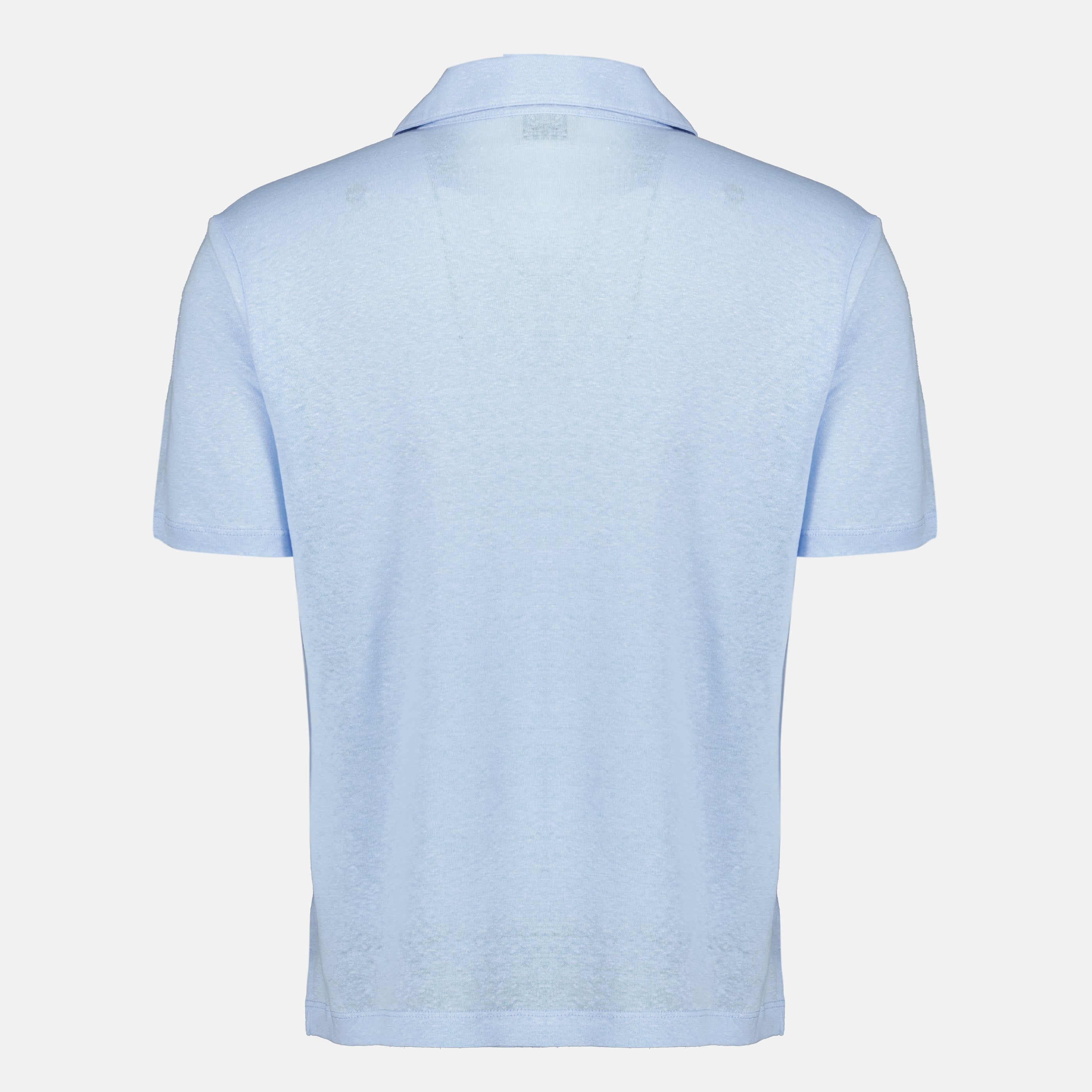 T-shirts Polo Garment en lin bleu clair Officine Générale Bleu Homme
