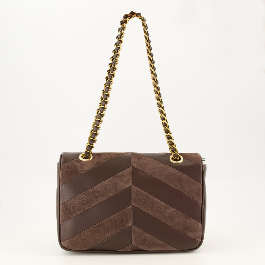 Sacs à main et épaule Djuna 미디엄 브라운 가죽 가방 Valentino Garavani Marron Femme