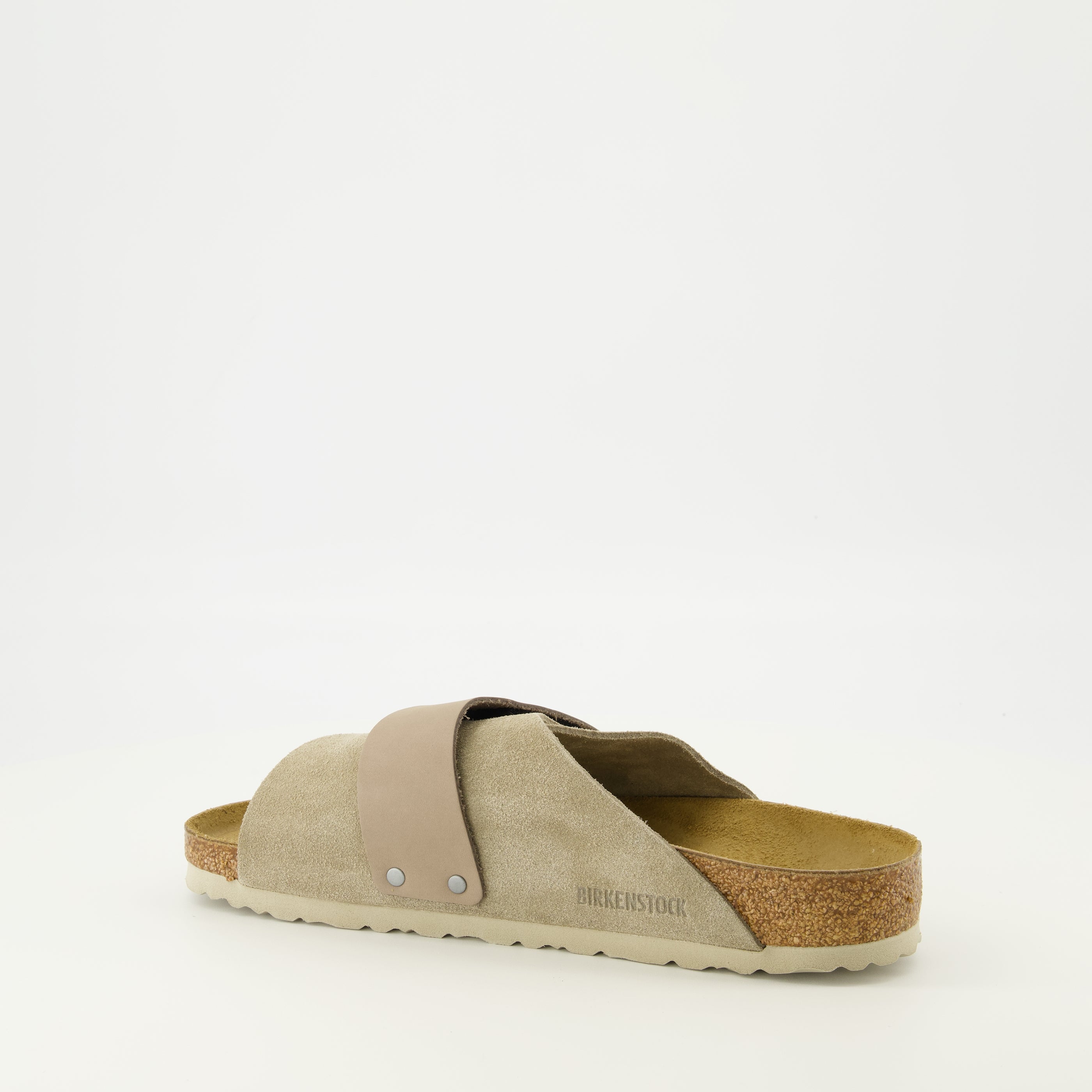 Chaussures ouvertes Sandales Kyoto beige en cuir suède Birkenstock Beige Unisexe