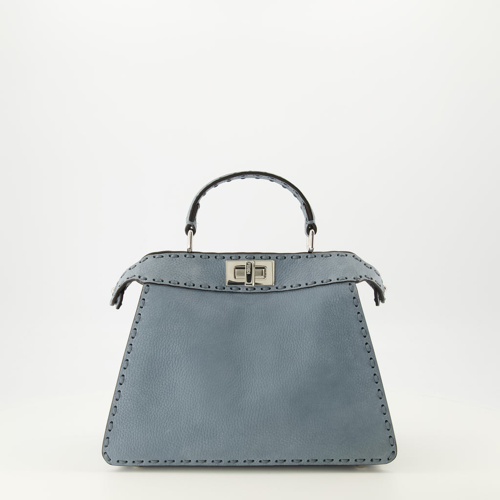 Imagen del bolso Peekaboo I See U pequeño azul de la marca Fendi para Mujer - Temporada Primavera-Verano 2026 - Vista Trasera