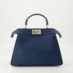 Borse a mano e a spalla Sac Peekaboo ISeeU Petit Fendi Blu Femme