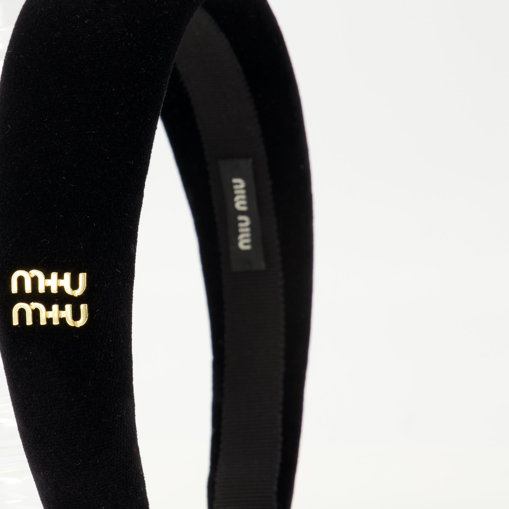 ブラックベルベットヘッドバンド ミュウミュウ - 女性用 – myCompañero