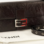 Sacs à main et épaule Sac Baguette® en cuir texturé noir Fendi Noir Femme