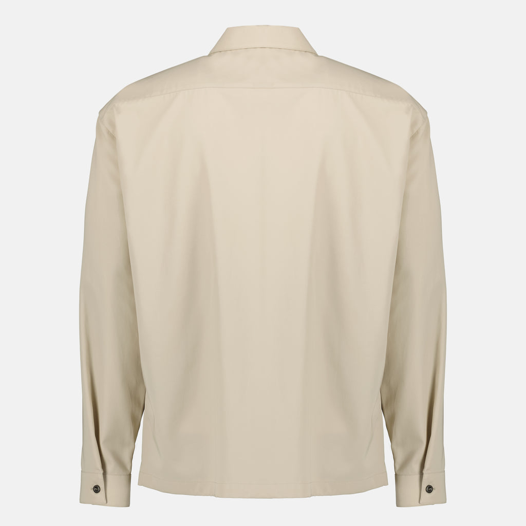 Vestes Chaqueta Camiseta Beige de Algodón con Cierre Prada Beige Homme