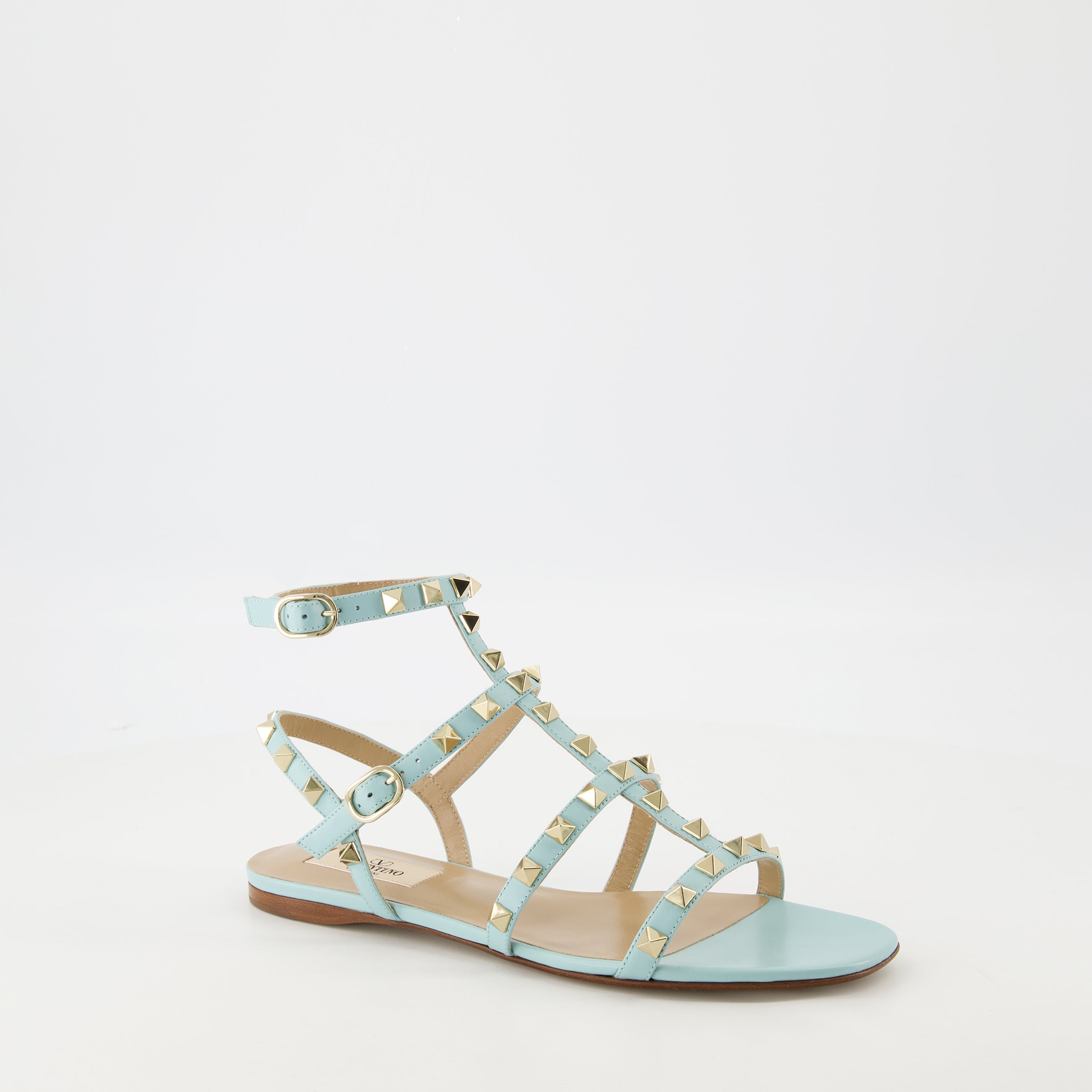Offene schuhe Rockstud Sandalen Valentino Garavani Blau Femme