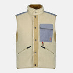 Image de l'article Doudoune sans manches en teddy beige de la marque Moncler Grenoble pour Homme - Saison Printemps-Été 2026 - Vue de Face