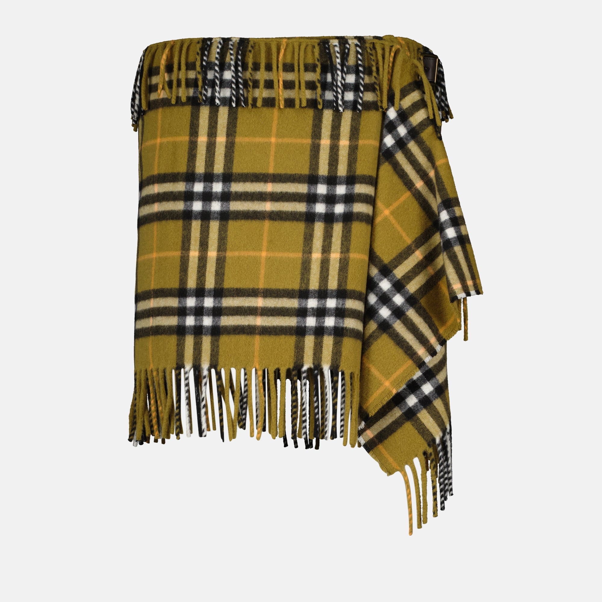 Skirts Checkered Wrap Skirt Burberry Khaki Femme