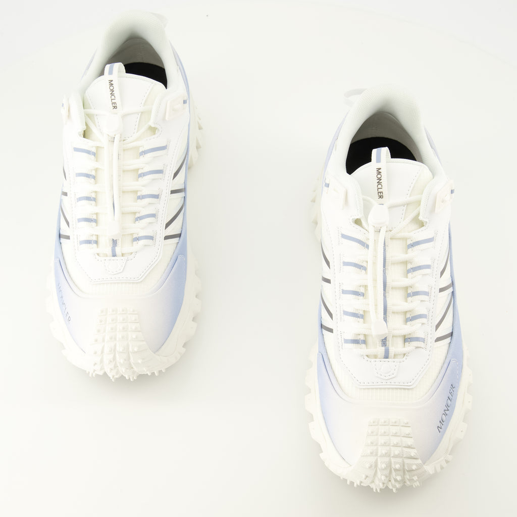 Image of the Moncler Men's Trailgrip Blue Sneakers - Spring-Summer 2026 - Top view of a pair of shoes