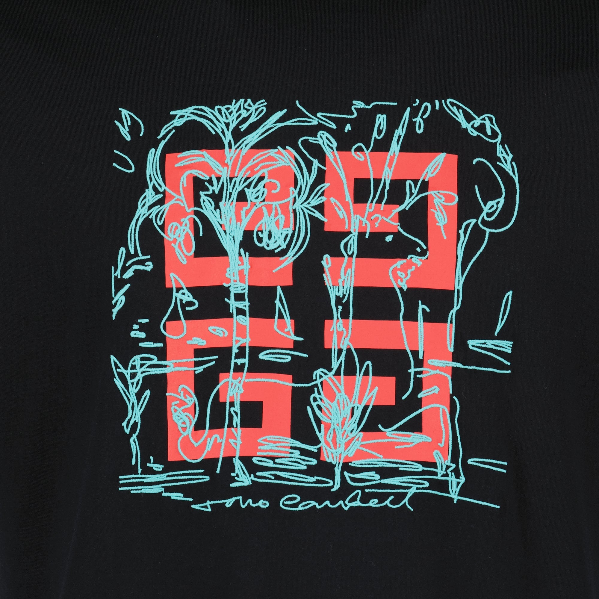 Camisetas T-shirt Impressa 4G Givenchy Preto Homme