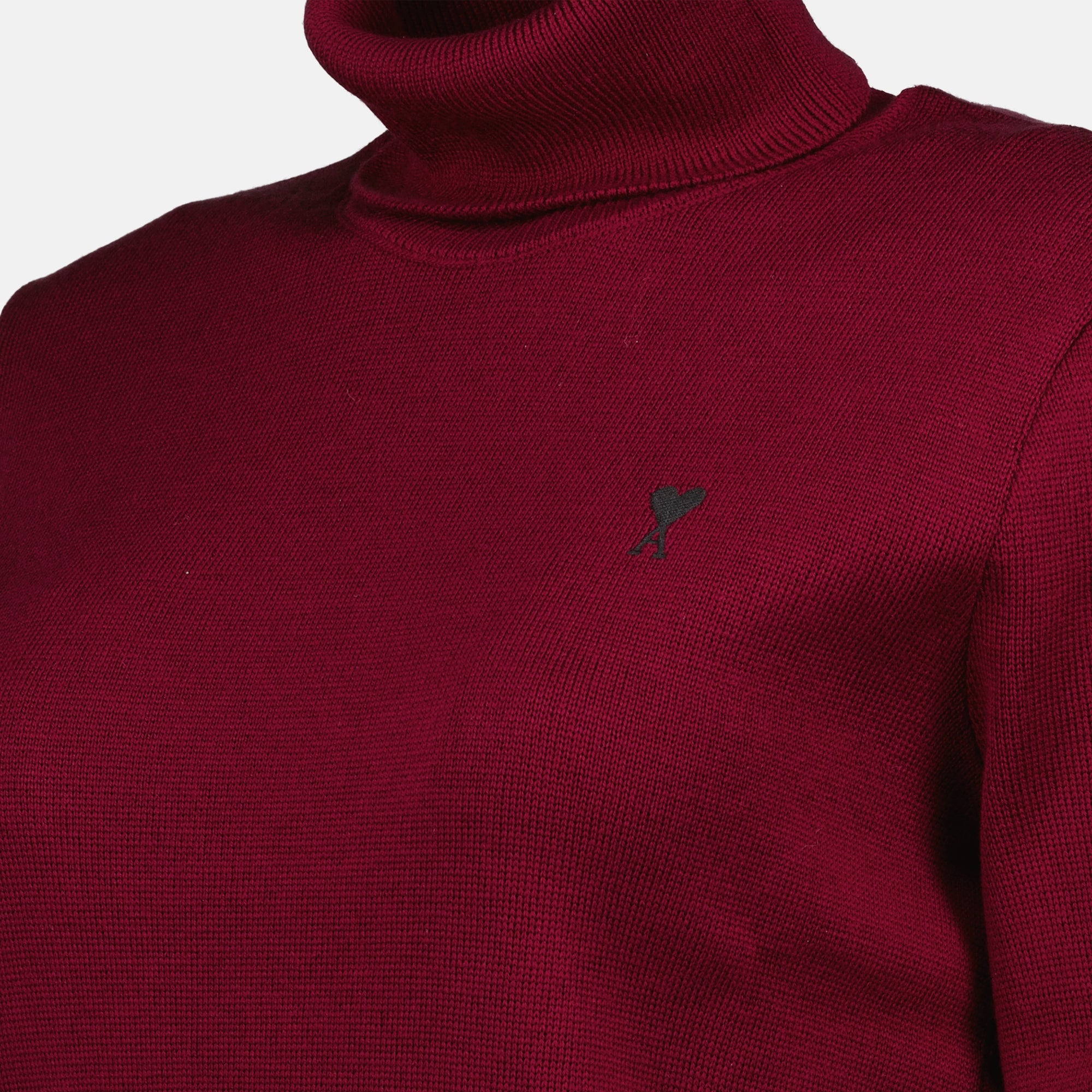 Image de l'article Pull col roulé Ami de coeur de la marque Ami PARIS pour Femme - Saison Automne-Hiver 2025 - Vue détaillée_3