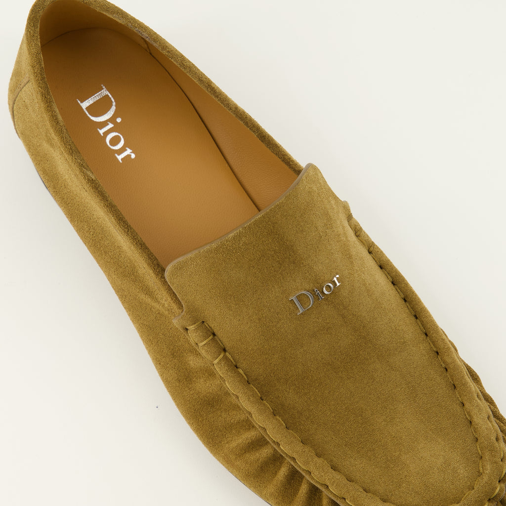 Mocassins Maurice Loafers in Light Brown Suede Dior Marron Homme