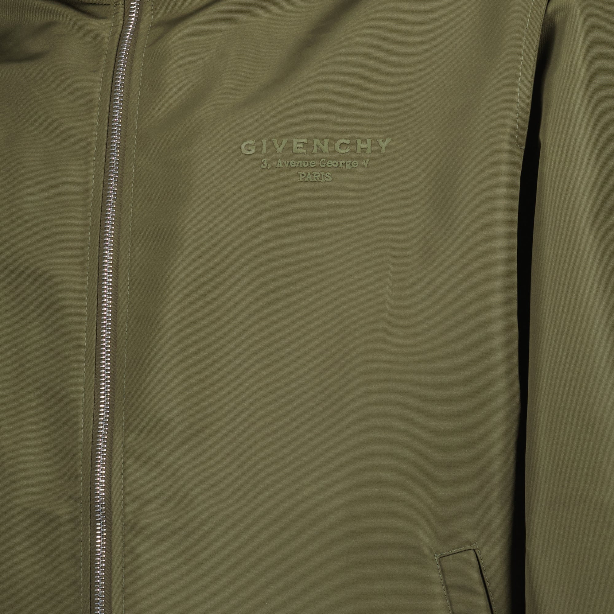 Vestes Giacca a vento Polyfaille Givenchy Kaki Homme