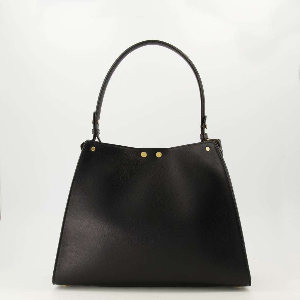 Image de l'article Sac Fendi Way medium en cuir noir de la marque Fendi pour Femme - Saison Printemps-Été 2026 - Vue de Dos