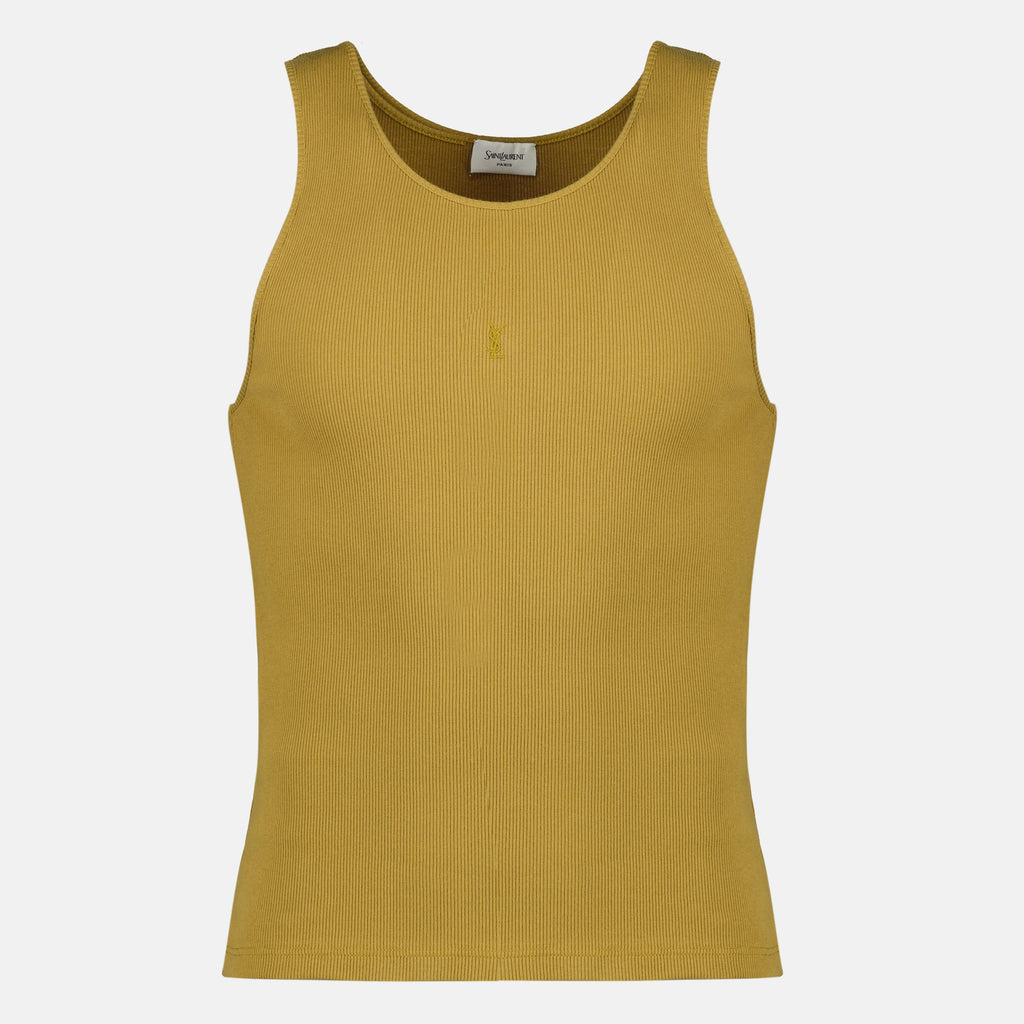 Image de l'article Débardeur Cassandre jaune de la marque Saint Laurent pour Homme - Saison Printemps-Été 2026 - Vue de Face