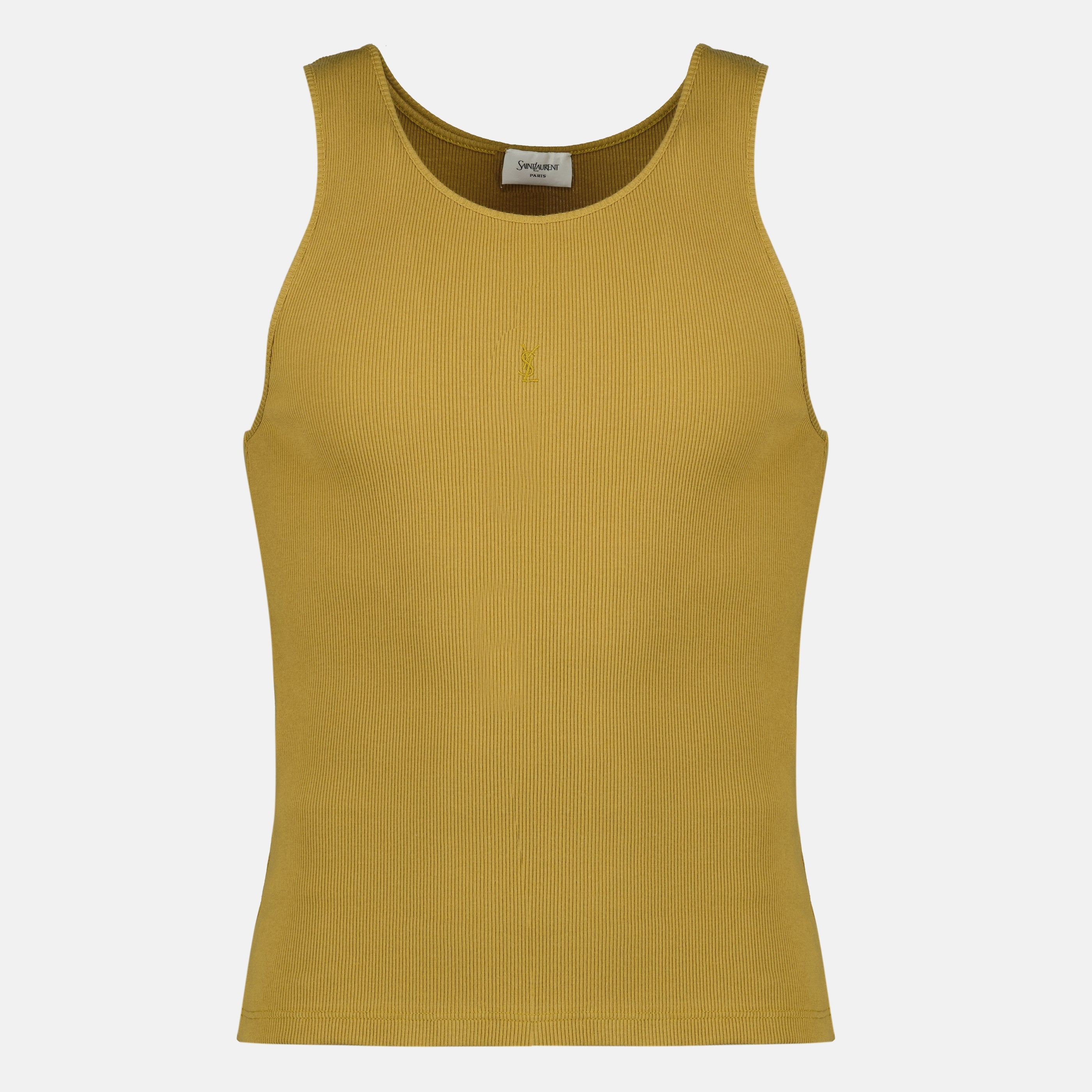 Image de l'article Débardeur Cassandre jaune de la marque Saint Laurent pour Homme - Saison Printemps-Été 2026 - Vue de Face