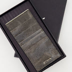 Pequenos artigos de couro Carteira de couro efeito crocodilo Prada Cinza Homme