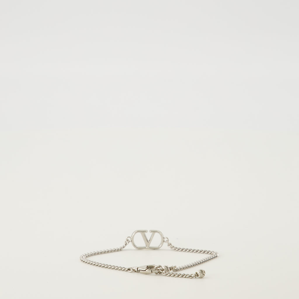 Imagen del brazalete VLogo plateado de la marca Valentino Garavani para Hombre - Temporada Primavera-Verano 2026 - Vista Trasera