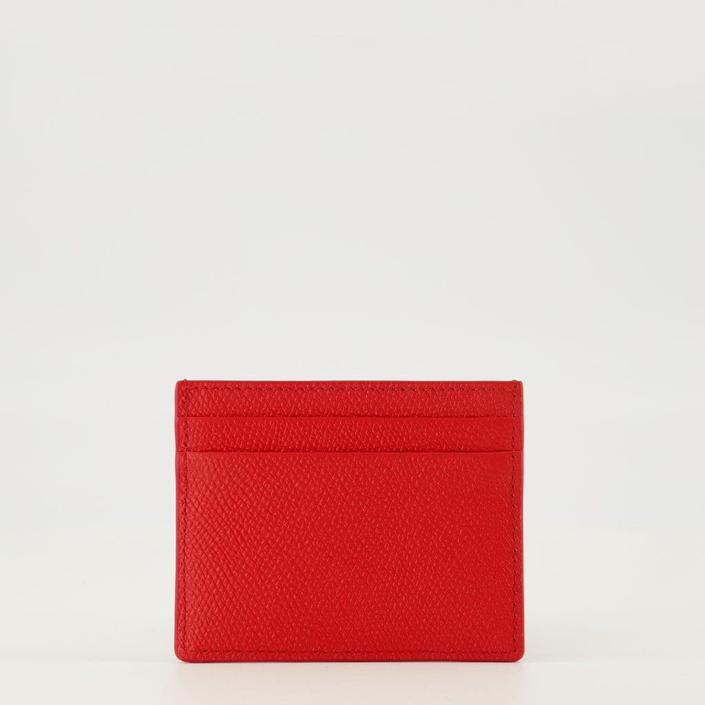 Image of the VLogo red card holder from Valentino Garavani for women - Spring-Summer 2026 - Back view