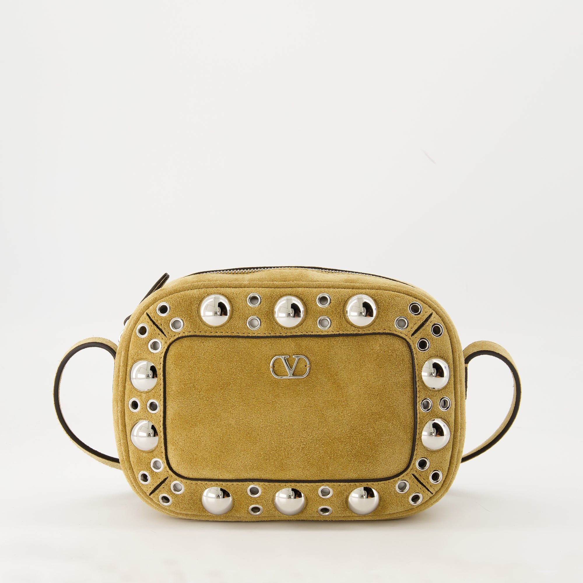 Sacs bandoulière Pochette Nellcôte en daim Valentino Garavani Beige Femme