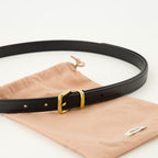 Image of the article Black leather belt by Miu Miu for Women - Spring-Summer 2026 - Detailed View_2